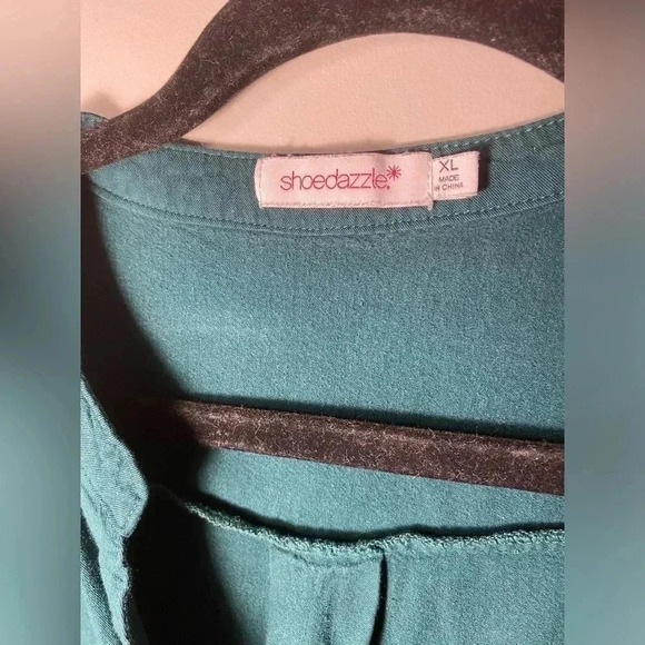 Shoe Dazzle emerald button down dress | size extra large - Picture 4 of 5